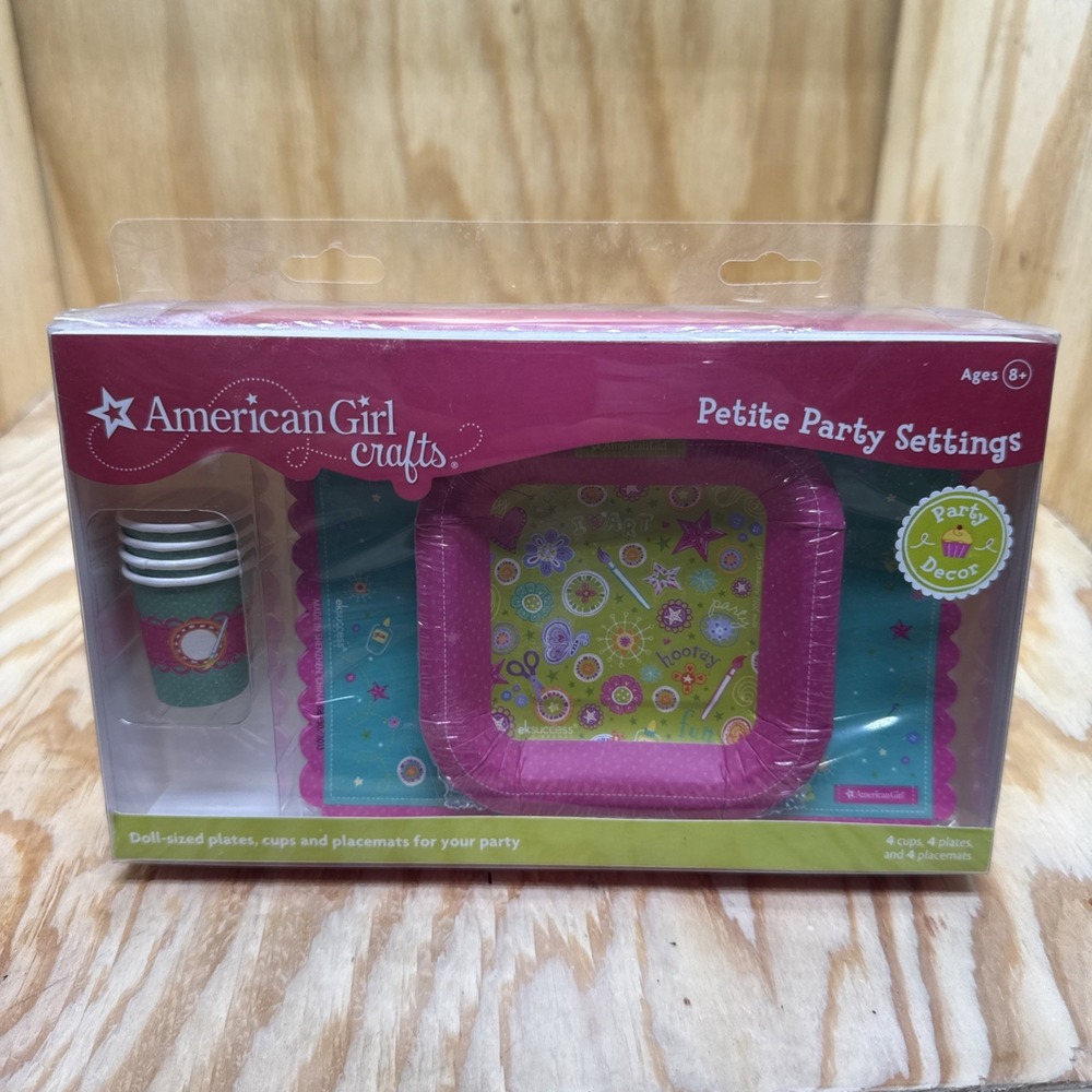 American Girl Doll‎ Party Set Plates Cups Placemats New in Box Accessories